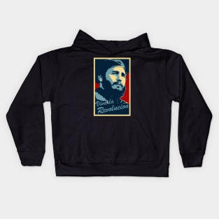 fidel castro poster Kids Hoodie